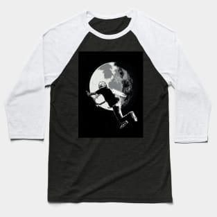 Tailing the Moon - Tail-whip Scooter Stunt Baseball T-Shirt